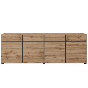 Komoda Cross4d4s Dąb Wotan/Czarny – nowoczesny design, funkcjonalność, styl skandynawski