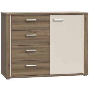 Komoda Dedelos DDLK224R – elegancka, pojemna, nowoczesny design, kolor dąb