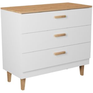 Komoda Denver Biały/Hikora – nowoczesny design, funkcjonalność, wysoka jakość