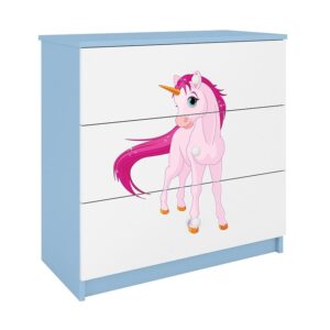 Komoda Dla Dzieci Babydreams Niebieski – Jednorożec, trwała, funkcjonalna, estetyczna