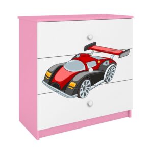 Komoda Dla Dzieci Babydreams Różowy – Auto, stylowy mebel do pokoju dziecięcego