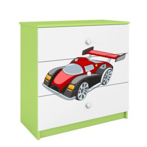Komoda Dla Dzieci Babydreams Zielony – Auto, funkcjonalność, styl, bezpieczne materiały