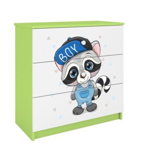 Komoda Dla Dzieci Babydreams Zielony – Szop, praktyczna, kolorowa, przyjazna dla dzieci