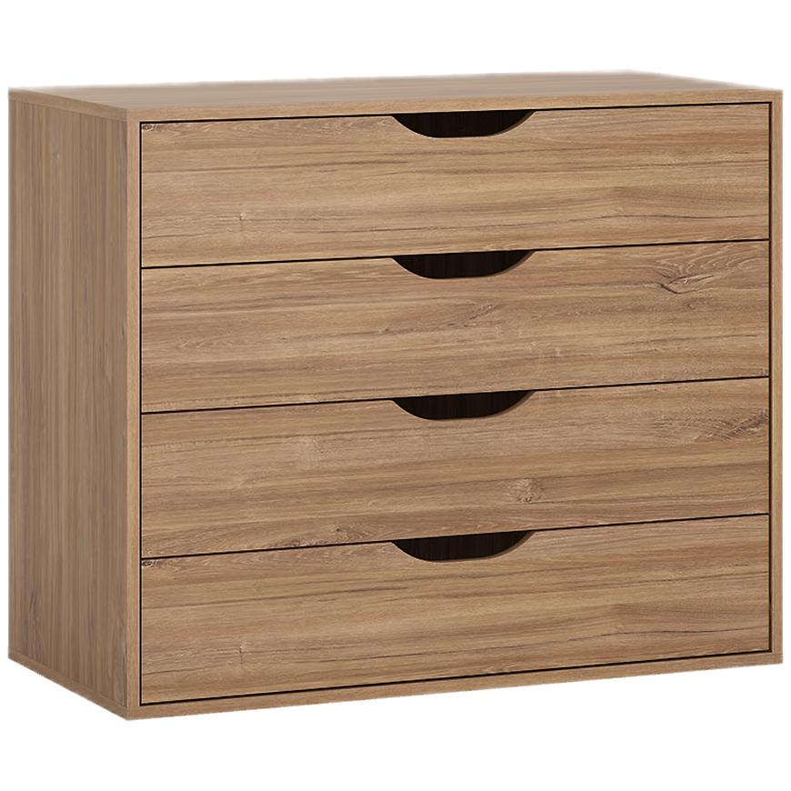 Komoda Do Szafy 4S Monaco Moas04 Stirling Oak – nowoczesny styl, funkcjonalność, jasny kolor, trwały materiał