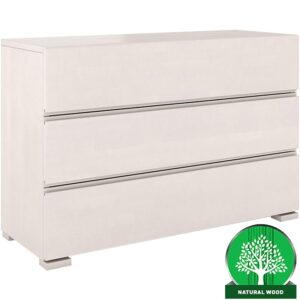 Komoda Drewniana Bukowa 3s Skandica Vestre Biała – elegancka, funkcjonalna, pojemna, skandynawski design, naturalne materiały