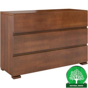 Komoda Drewniana Bukowa 3s Skandica Vestre Orzech – elegancki design, naturalne materiały, funkcjonalność