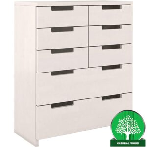 Komoda Drewniana Bukowa 8s Skandica Spectrum Biała – funkcjonalna, elegancka, skandynawska, z drewna bukowego