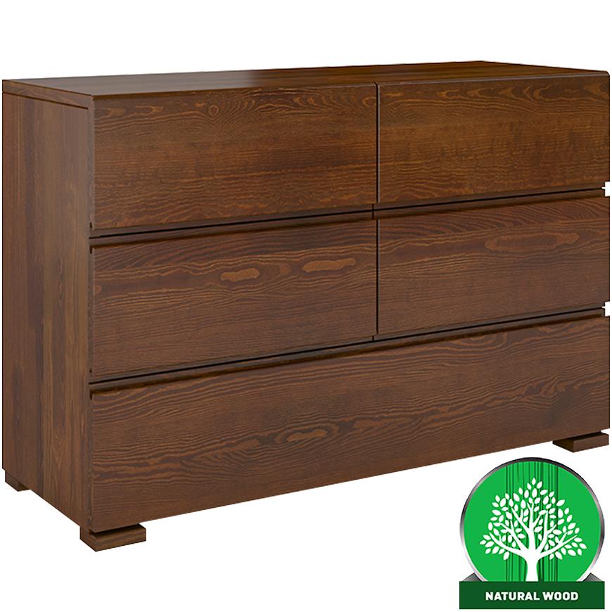 Komoda Drewniana Sosnowa 5s Skandica Vestre Orzech – funkcjonalność, naturalny materiał, nowoczesny design