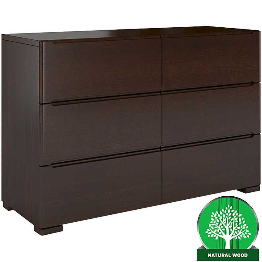 Komoda Drewniana Sosnowa 6s Skandica Sparta Palisander – funkcjonalność, elegancja, drewno sosnowe