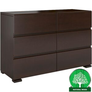 Komoda Drewniana Sosnowa 6s Skandica Vestre Palisander – styl skandynawski, 6 szuflad, naturalne drewno, palisander