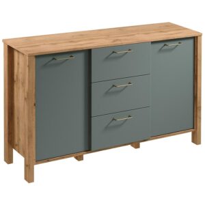 Komoda Indygo K2D3S dąb wotan-green – elegancka, pojemna, nowoczesny design