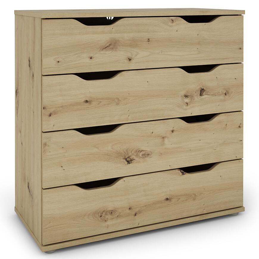 Komoda Ines 4S artisan – elegancki styl, naturalne wykończenie, przestronność