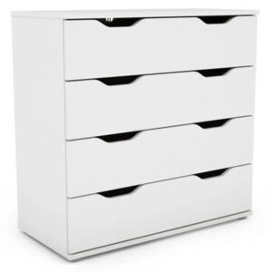 Komoda Ines 80x38x79 Biała – elegancki design, praktyczne przechowywanie, trwałe materiały