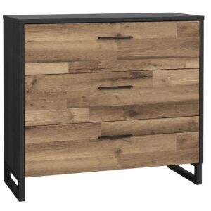 Komoda Jakobina SRBK211 – elegancki design, pojemne szuflady, kolor dąb, materiał: płyta MDF
