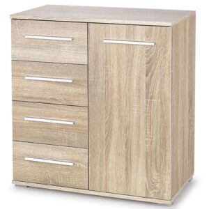 Komoda Lima KM-2 sonoma – nowoczesny design, funkcjonalna, z drewna, kolor sonoma