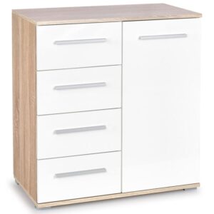 Komoda Lima KM-2 sonoma/biały – nowoczesny design, funkcjonalność, wysoka jakość