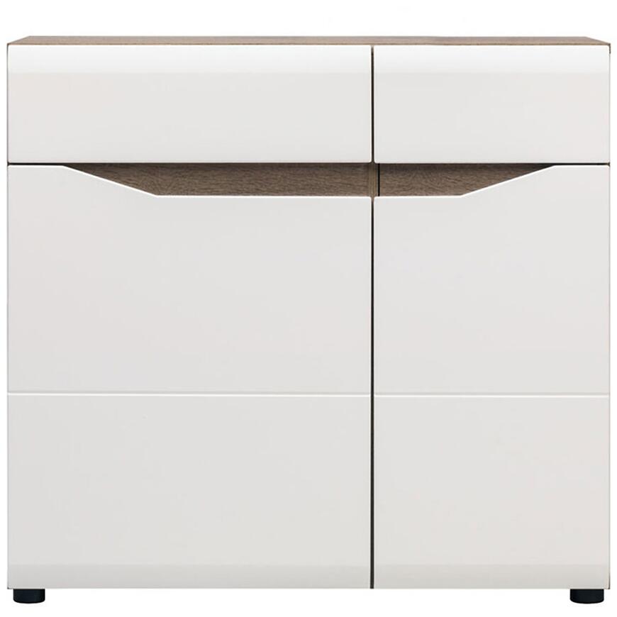 Komoda Lionel Li02 Dąb S./ Biały – nowoczesny design, funkcjonalność, stylowy wygląd