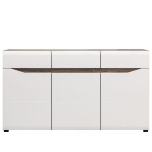 Komoda Lionel Li03 Dąb S./ Biały – nowoczesny design, praktyczne przechowywanie, wysoka jakość