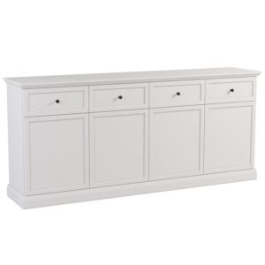Komoda Lucca K4D4S biały opal – stylowa komoda z pojemnymi szufladami, nowoczesny design, elegancki kolor