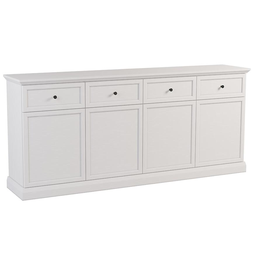Komoda Lucca K4D4S biały opal – stylowa komoda z pojemnymi szufladami, nowoczesny design, elegancki kolor
