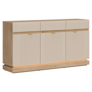 Komoda Milton ML03 Cashmere – elegancka komoda w odcieniu kaszmiru, nowoczesny design, funkcjonalność