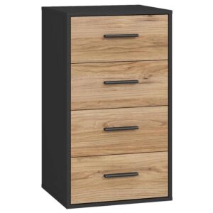 Komoda Mokkaro MOKK212-M322 – stylowa, pojemna, nowoczesna, kolor dąb, materiał płyta MDF