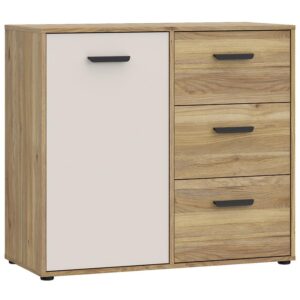 Komoda Mokkaro Mokk221l-M802 Piaskowy – DĄB Mauvella, elegancka, funkcjonalna, solidna