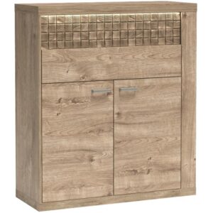 Komoda Natural N-6 kratka Ribbeck – nowoczesny design, naturalne drewno, funkcjonalne przechowywanie