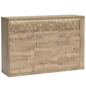 Komoda Natural N-8 3D kratka Ribbeck – klasyczny design, naturalne materiały, funkcjonalne wnętrze