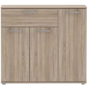 Komoda Niko NIKK34 D30 3D1S – elegancka, pojemna, nowoczesny design, kolor dąb, materiał MDF