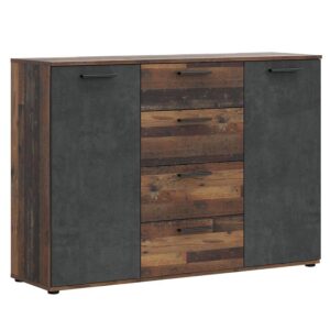 Komoda Oldheaven old wood/beton – styl skandynawski, funkcjonalność, naturalne materiały