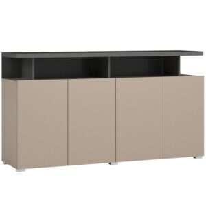 Komoda Serio 4D czarny/congo 43 – elegancka, funkcjonalna, pojemna, wysoka jakość materiałów