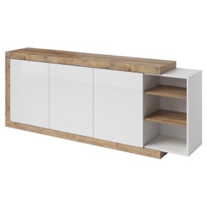 Komoda Sintra 43 dąb samdal-biały – nowoczesny design, funkcjonalne przechowywanie, wysoka jakość