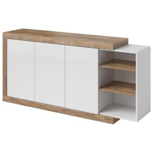 Komoda Sintra 47 dąb samdal-biały – nowoczesny design, pojemne szuflady, elegancki wygląd