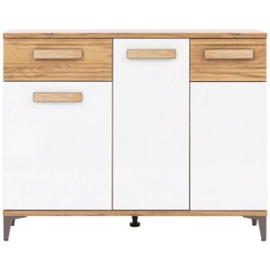 Komoda Snobi Sb03 Dąb Craft/Biel Alpejska – nowoczesny design, pojemne szuflady, wysoka jakość wykonania