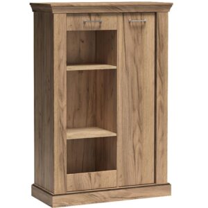 Komoda szkło Antica A-12 kraft złoty – elegancki design, funkcjonalność, materiał szkło i drewno