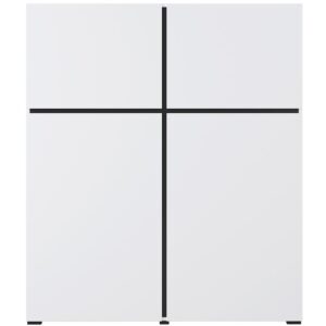 Komoda Wysoka Cross 4d Biały/Czarny – nowoczesny design, pojemność, wysoka jakość wykonania