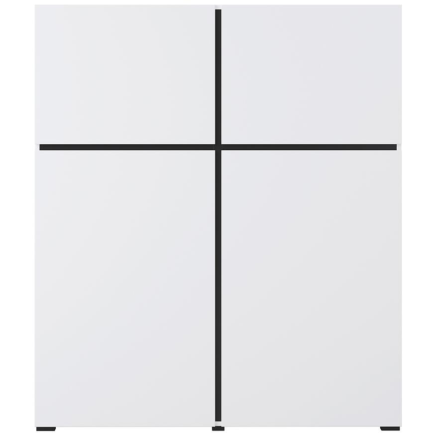 Komoda Wysoka Cross 4d Biały/Czarny – nowoczesny design, pojemność, wysoka jakość wykonania