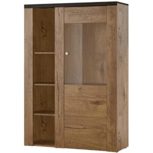 Komoda wysoka Larona 1D – elegancki dąb lefkas, funkcjonalność i nowoczesny design