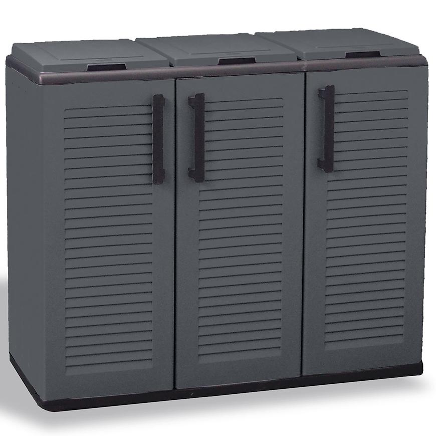 Kosz do segregacji śmieci E101/ECO – funkcjonalność, rozmiar 1020x370x840 mm, ekologiczny