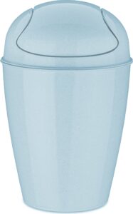 Kosz na śmieci Del Recycled XS jasnoniebieski – ekologiczny, mały, minimalistyczny design, materiał z recyklingu