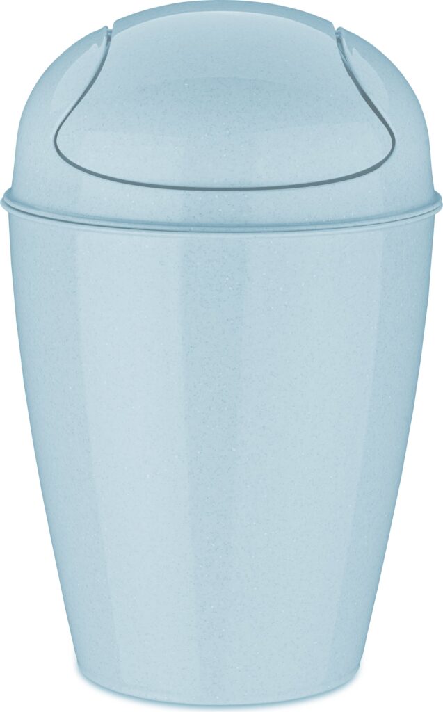 Kosz na śmieci Del Recycled XS jasnoniebieski – ekologiczny, mały, minimalistyczny design, materiał z recyklingu