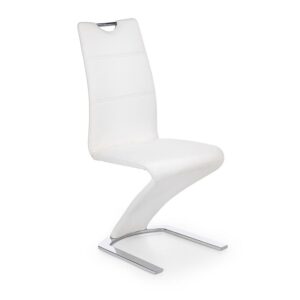 Krzesło K188 metal/ekoskóra biały 46x63x101 – nowoczesny design, wygodne siedzisko, idealne do jadalni i biura
