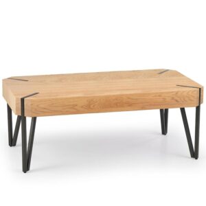 Ława Emily Dąb Złoty-Czarny – elegancki design, materiał dąb, kolor złoty i czarny