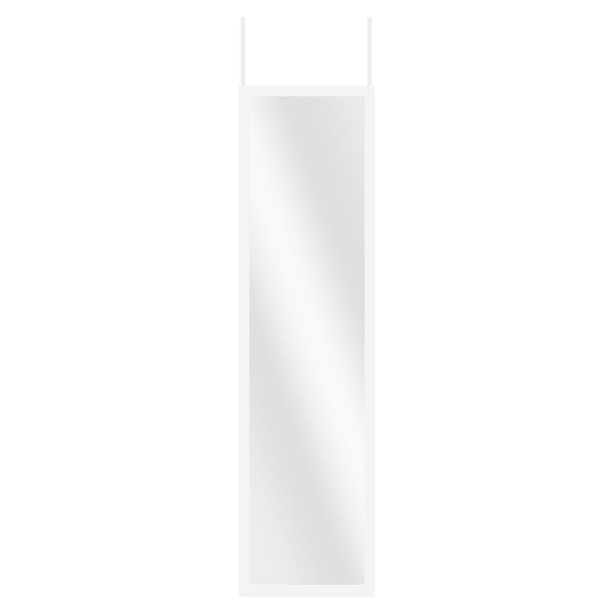 Lustro dekoracyjne wieszane na drzwi Maria – elegancki design, białe, 31×121 cm