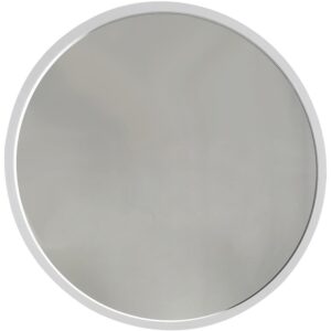 Lustro okrągłe w białej ramie FI50cm – elegancki design, uniwersalny kolor, idealne do nowoczesnych wnętrz