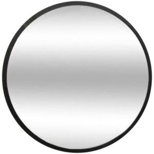 Lustro okrągłe w czarnej ramie FI70 – eleganckie, minimalistyczne, 70 cm, metalowa rama