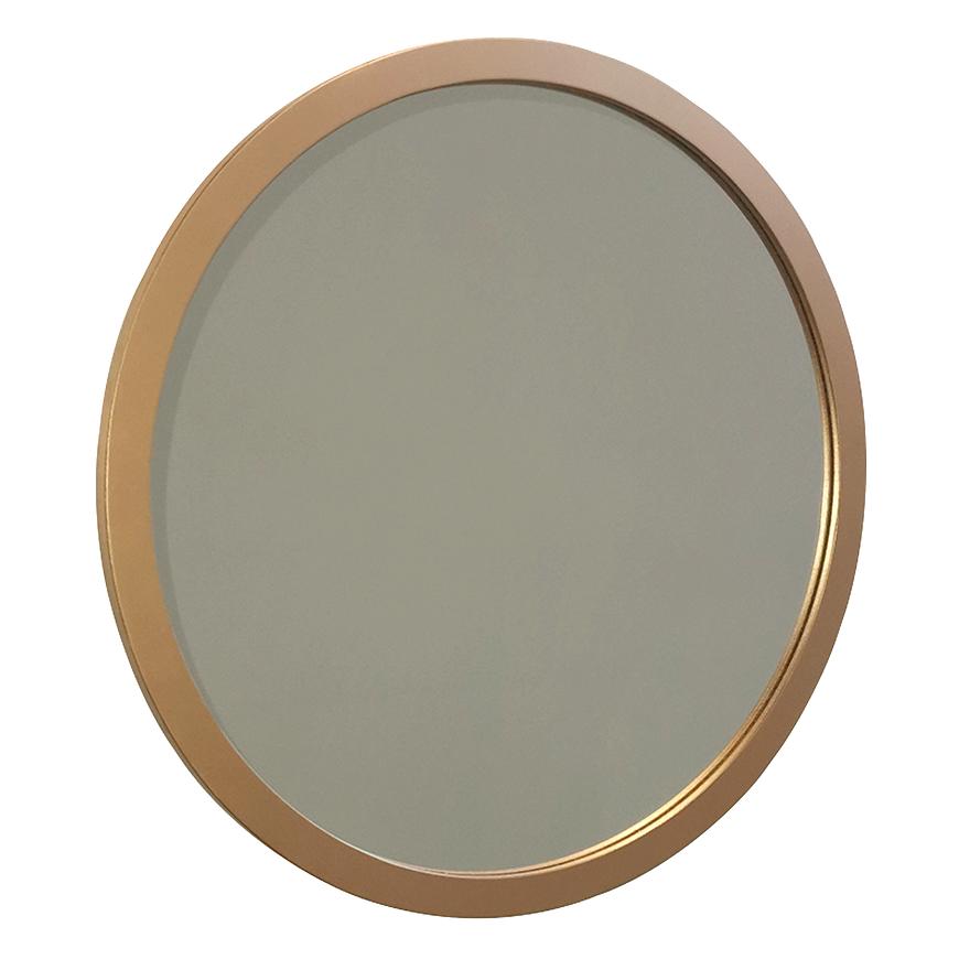 Lustro w złotej ramie FI70cm – elegancki design, okrągły kształt, styl vintage