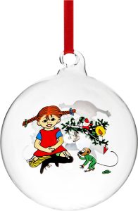 Bombka Muurla Pippi Pończoszanka 9 cm – ceramiczna ozdoba choinkowa, kolorowa, styl skandynawski
