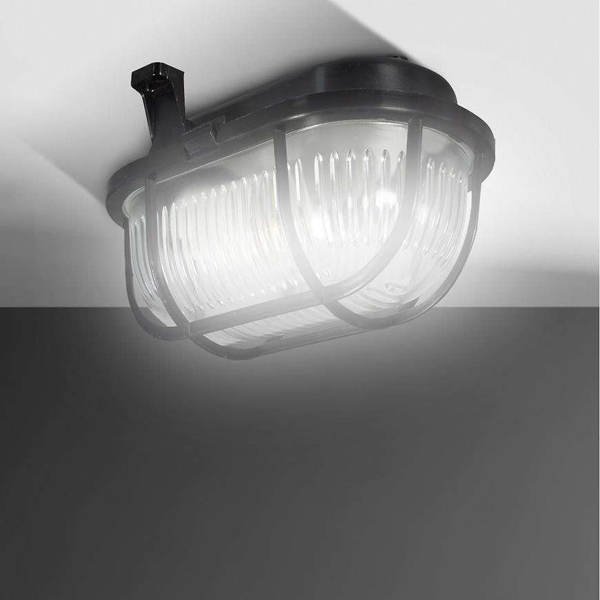 Oprawa 90045 Oval IP44 60W Czarna – elegancka lampa, odporna na wilgoć, idealna do wnętrz i na zewnątrz